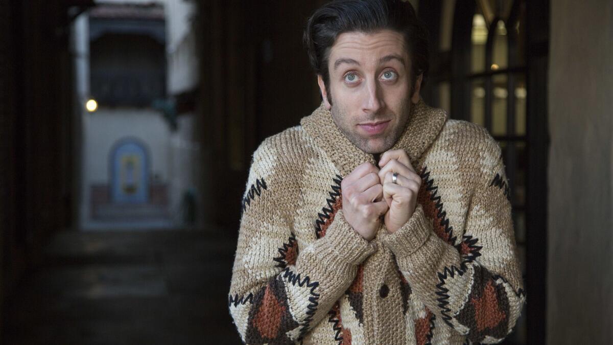 Simon Helberg, photographed at Pasadena Playhouse. The "Big Bang Theory" cast member and Golden Globe nominee for "Florence Foster Jenkins" is next channeling George Bailey in "It's a Wonderful Life: A Live Radio Play."