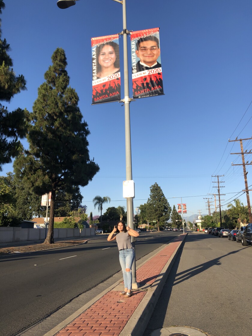 Santa Ana High School valedictorian sends off class of 2020 with a Santa Ana High School valedictorian sends off class of 2020 with a