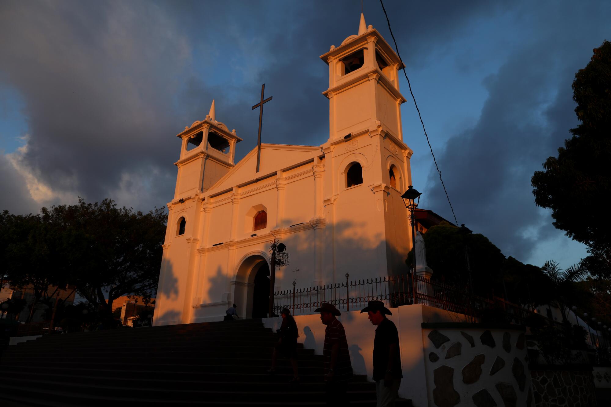 Santa Catarina church in the downtown plaza in Usulutan, El Salvador.