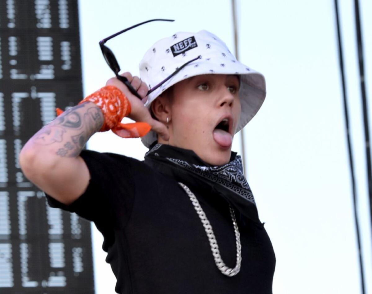 Justin Bieber performs at Coachella.