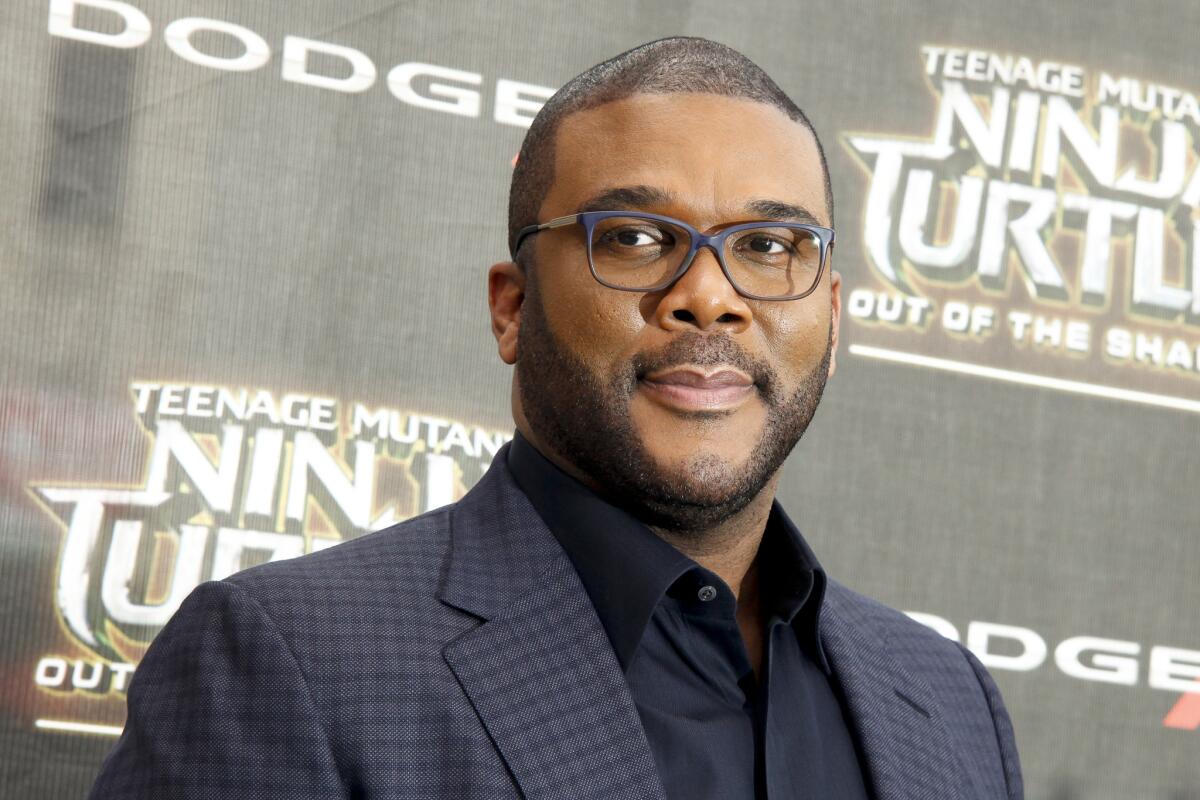 Tyler Perry attends the world premiere of "Teenage Mutant Ninja Turtles: Out of the Shadows" at New York's Madison Square Garden on May 22.