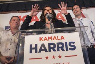 Senate candidate Kamala Harris pushing to help down-ballot Democrats