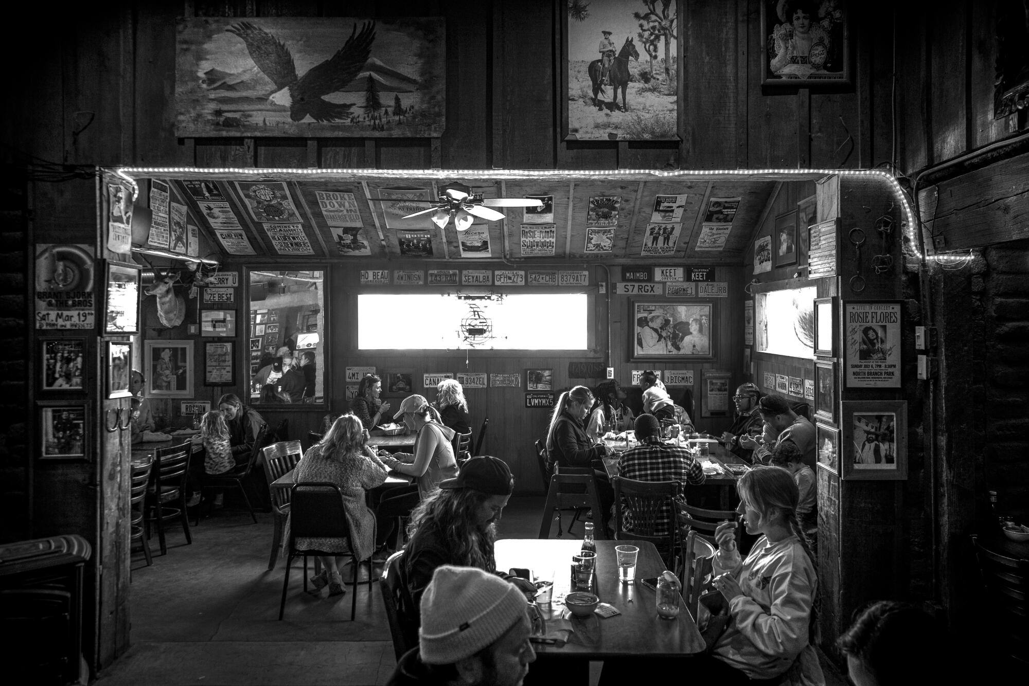 The dining room at a bar/restaurant.