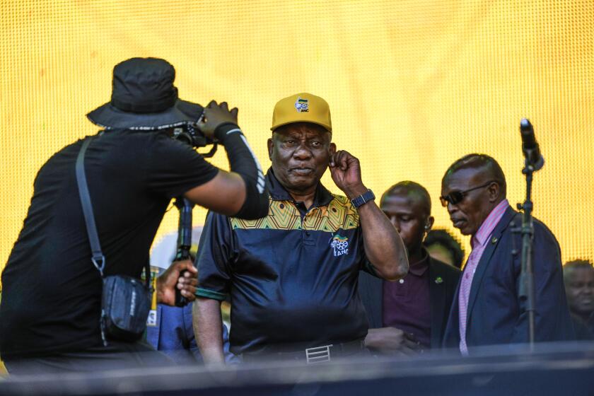 El presidente sudafricano Cyril Ramaphosa en Johannesburgo, Sudáfrica, el 25 de mayo de 2024. (Foto AP/Jerome Delay)