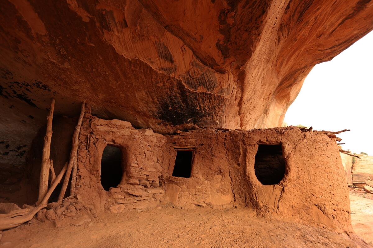 Looting has long been a problem in the Four Corners area, but are federal busts getting at the root of the problem? The L.A. Times examines one community's story. Seen here: a remote Anasazi cliff dwelling in southeastern Utah.