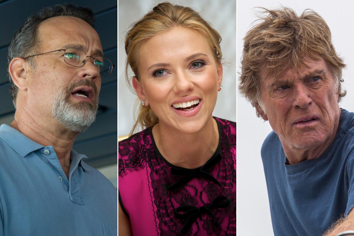 Sometimes you can't even say, "It was an honor to be nominated." Here's a look at the films and performers who failed to be recognized on Oscar nomination morning, or who are cheering their unexpected success. Pictured from left: Tom Hanks in "Captain Phillips"; "Her" actress Scarlett Johansson; and Robert Redford in "All Is Lost."