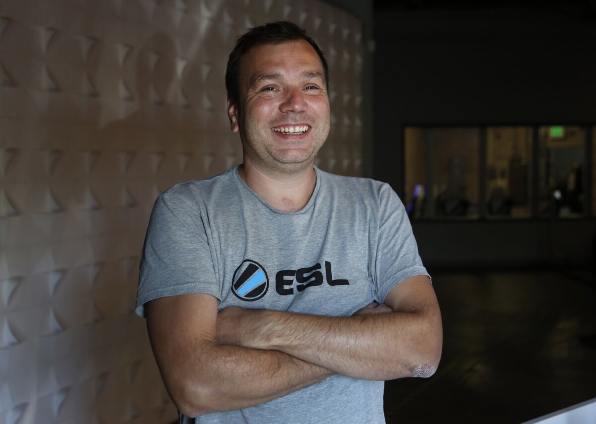 Ralf Reichert, managing director of ESL, at the company's studios in Burbank.