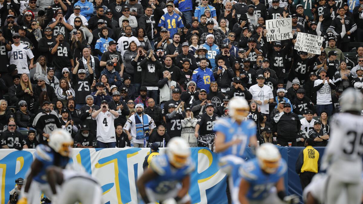 Raiders, Chargers renew rivalry with new faces in fold - The San Diego  Union-Tribune