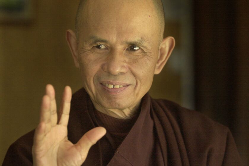 Thich Nhat Hanh (cq) is a famed Buddhist leader, probably second to the Dalai Lama in popularity.