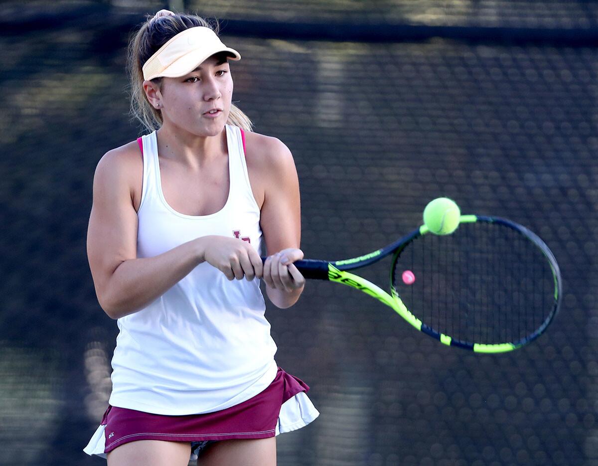 Photo Gallery: Huntington Beach vs. Laguna Beach in girls' tennis