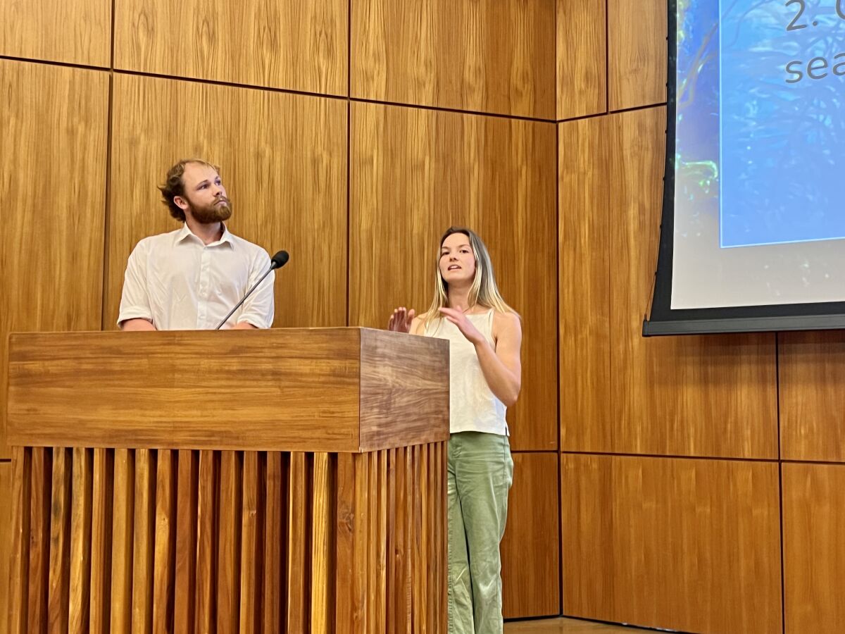 Conor Elliott and Natalie Zembsch founded Octopus Garden, which focuses on sustainable seaweed growth.