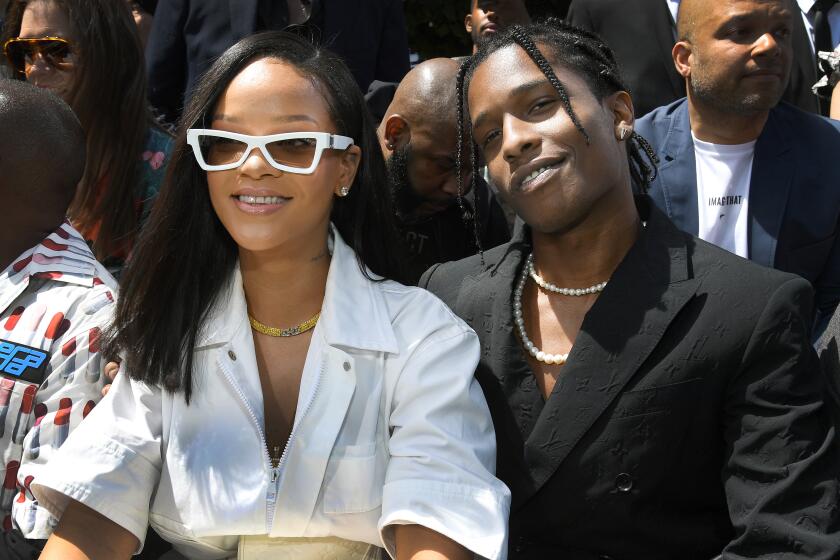 PARIS, FRANCE - JUNE 21: Rihanna and A$AP Rocky attend the Louis Vuitton Menswear Spring/Summer 2019 show as part of Paris Fashion Week on June 21, 2018 in Paris, France. (Photo by Pascal Le Segretain/Getty Images)