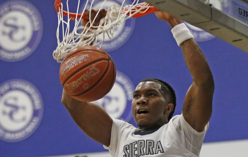 Sierra Canyon's Shy Odom dunks during a game against Culver City.
