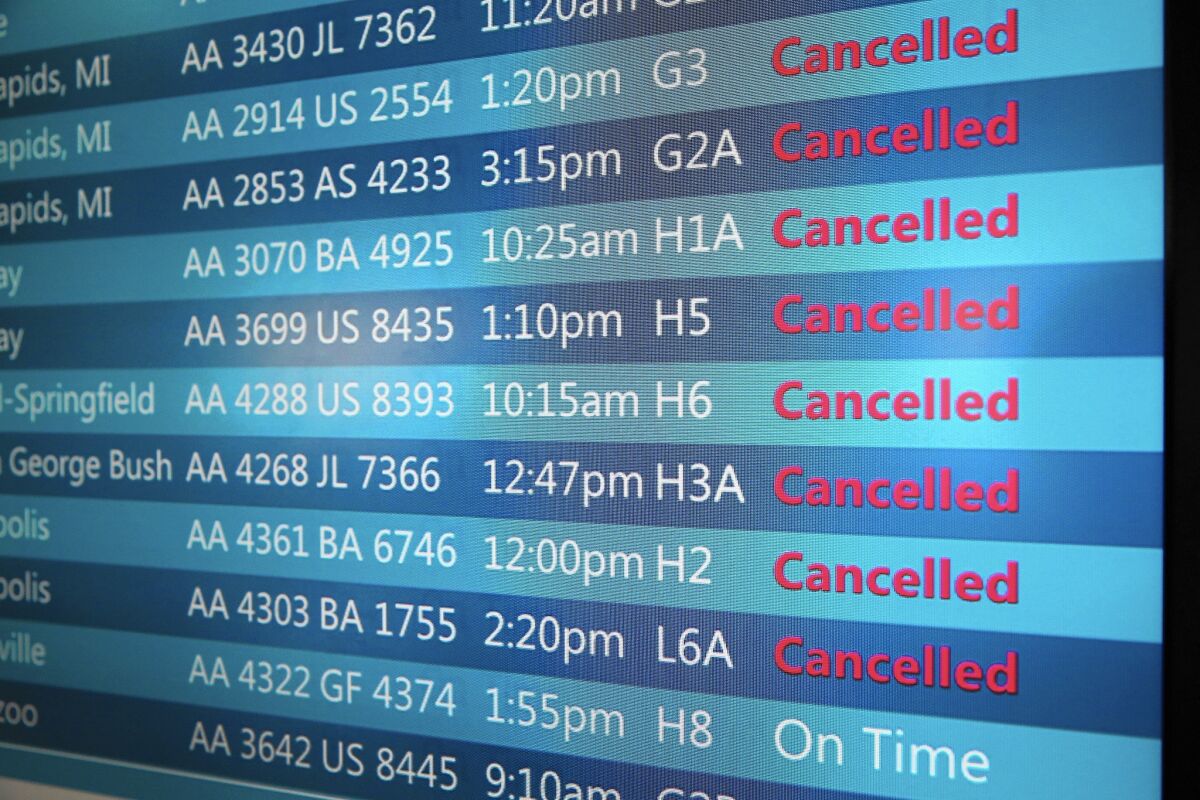 Airline cancellations have already surpassed 162,000 this year — the most since the Sept. 11 terrorist attacks.