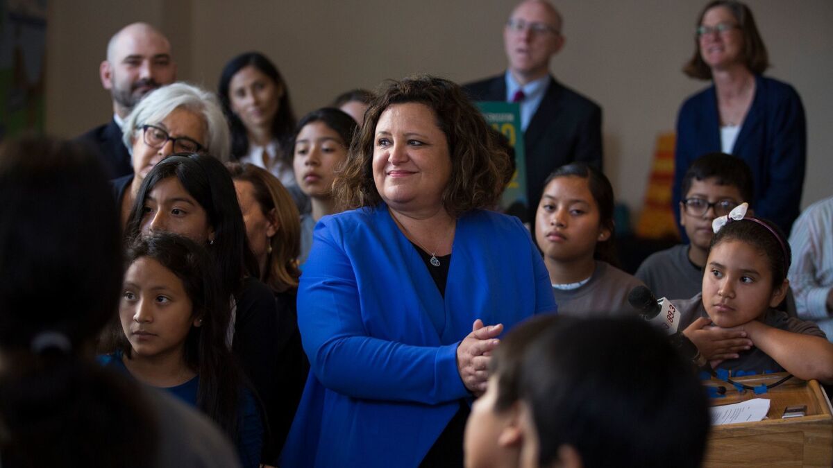 Great Public Schools Now's executive director, Myrna Castrejón, is offering planning grants.
