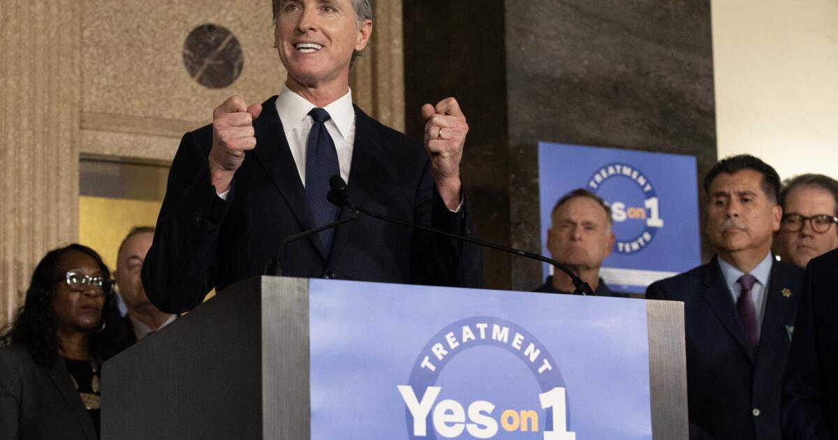 California voters favor Newsom's Prop. 1 in early returns Los Angeles