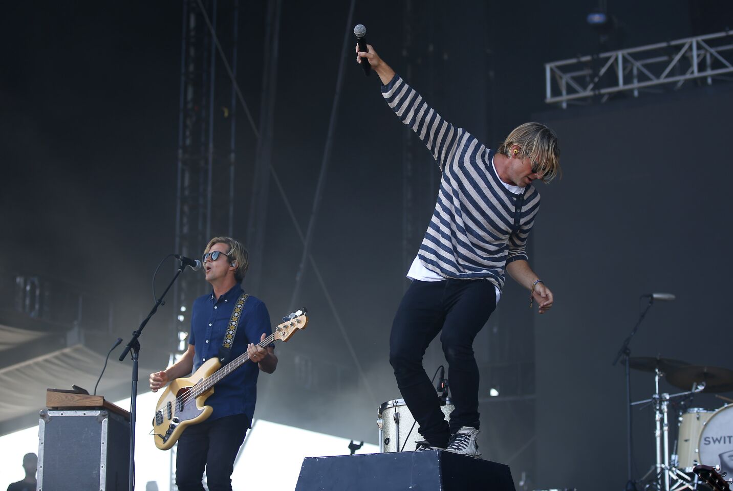 Tim Foreman and his brother Jon Foreman of the band Switchfoot perform at the Sunset Cliffs stage at KAABOO Del Mar on Saturday, Sept. 14, 2019.