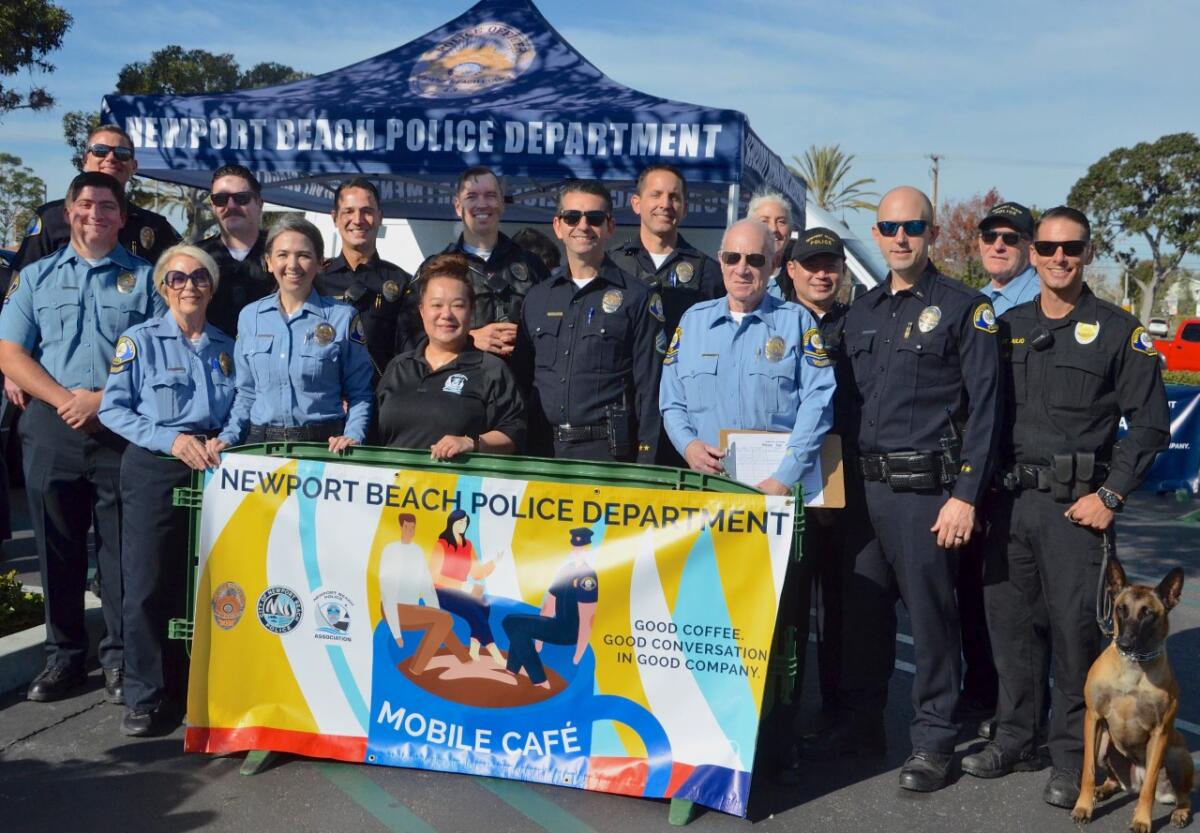 Newport Beach Police Department officers who worked to make the Mobile Café a success.