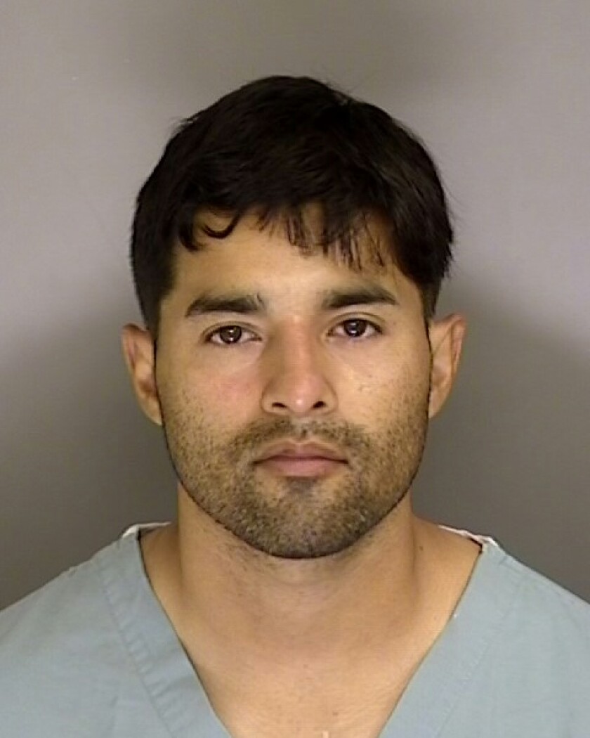 A booking photo of Steven Carrillo
