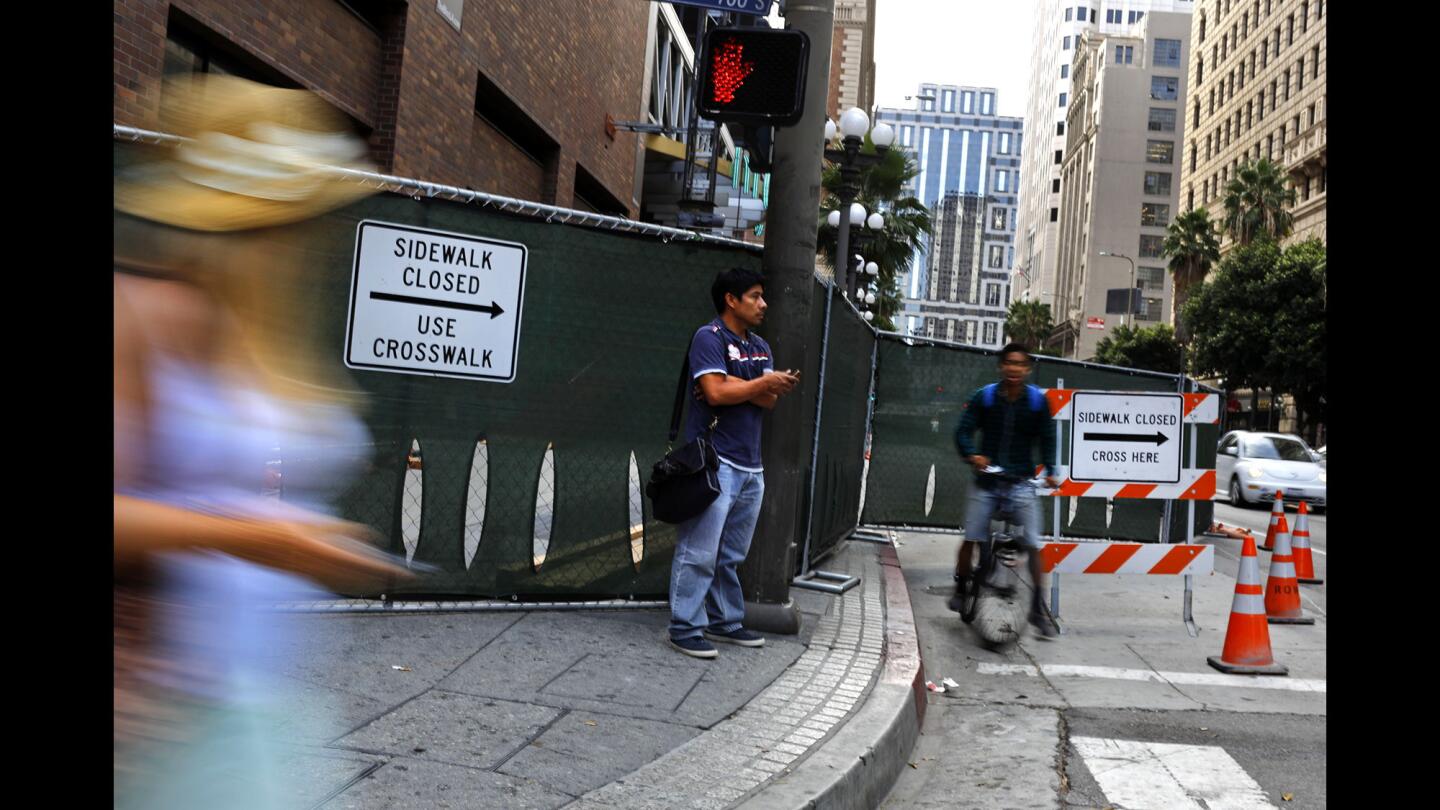 L.A.'s blocked sidewalks