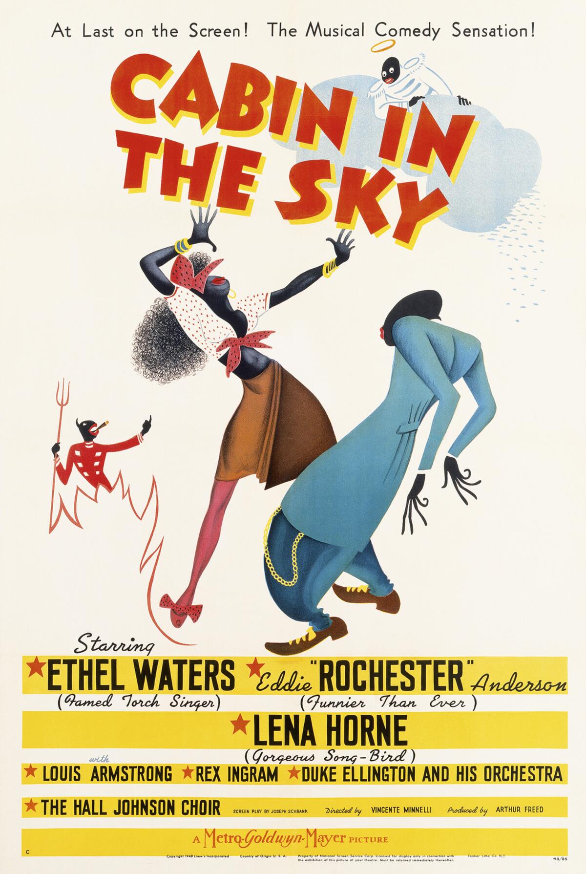 Poster for the 1943 musical "Cabin in the Sky" 
