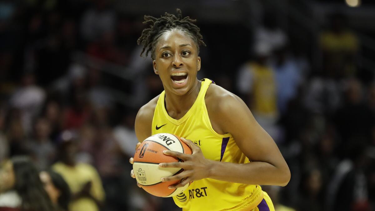 Sparks forward Nneka Ogwumike led a balanced attack for the Sparks, scoring a game-high 17 points and collecting seven rebounds on Thursday against the Indiana Fever.