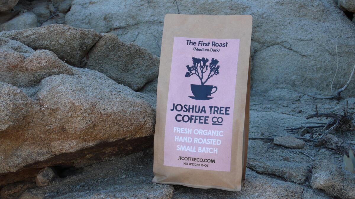 "The First Roast" -- a blend of Colombian, Guatemalan and Ethiopian beans -- from Royce Robertson of Joshua Tree Coffee Co.