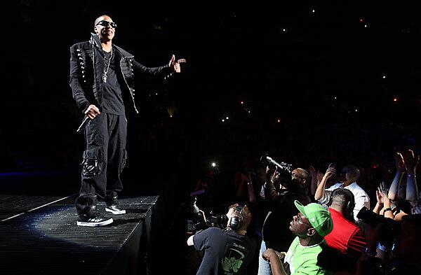 He's a longtime hit-maker, but Jay-Z again proves at a sold-out Staples Center in Los Angeles that he can deliver a punch in a live setting.