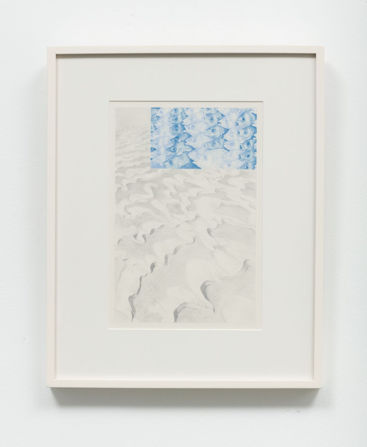 "From Dreams #16” by Nancy Buchanan, 1976. Pencil pastel on paper, conservation glass, 20.75 inches by 16.75 inches.