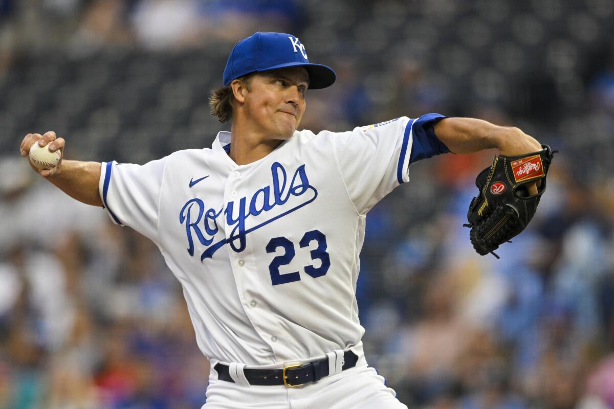 El abridor de los Reales de Kansas City, Zack Greinke, 