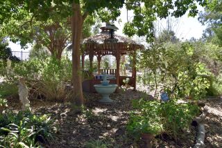 WorldBeat Cultural Center’s garden in Balboa Park features a Healing Sound Sanctuary sitting area.