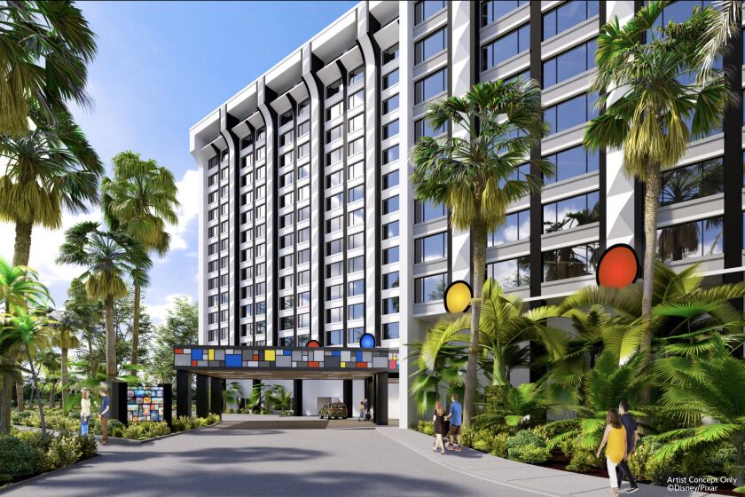 Disney Paradise Pier Hotel in Anaheim is being remodeled into into Pixar Place Hotel at Disneyland Resort.