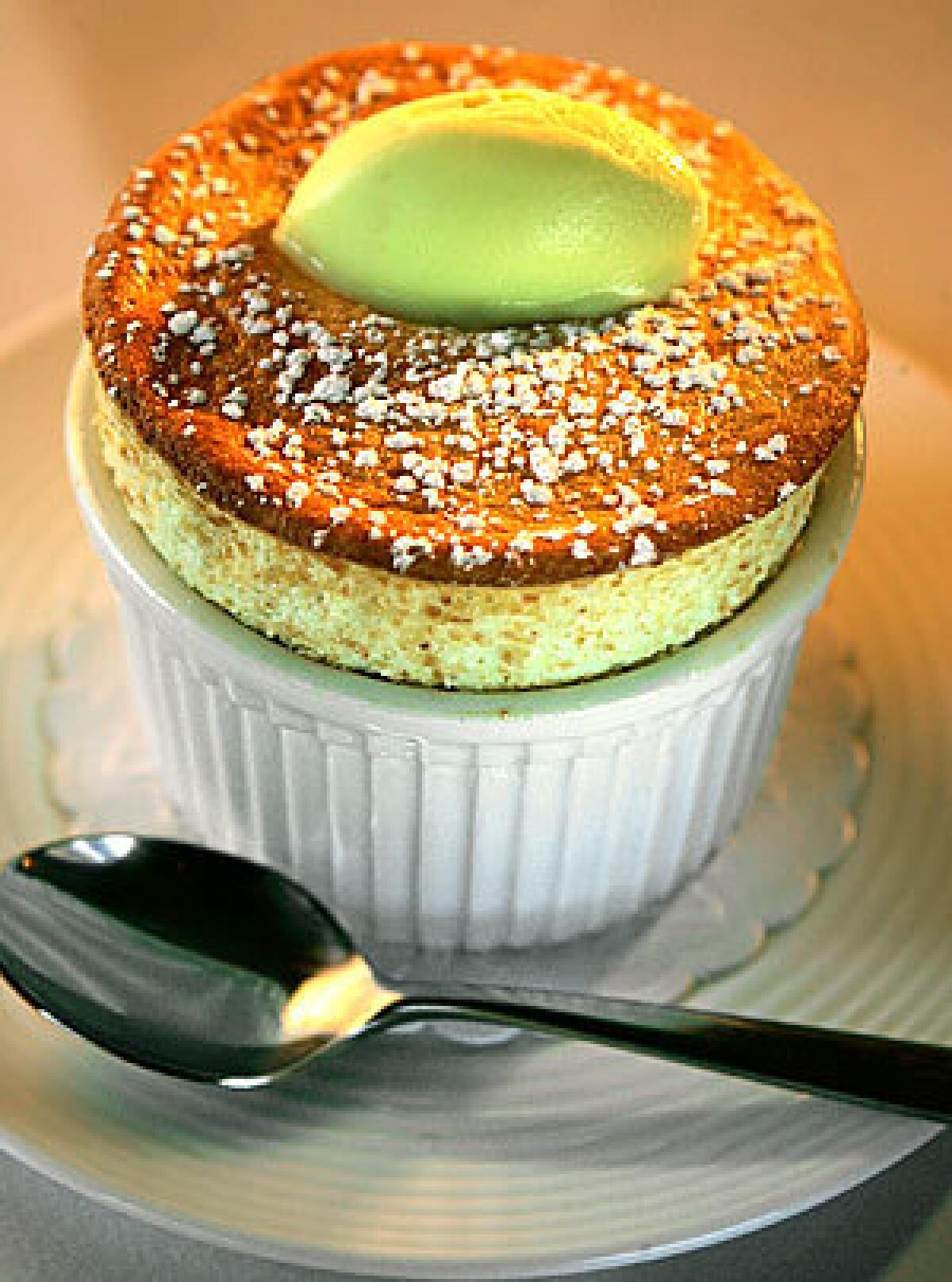 ALL SWEET, NO CURSING: Gordon Ramsay's pineapple souffle with Thai curry ice cream.