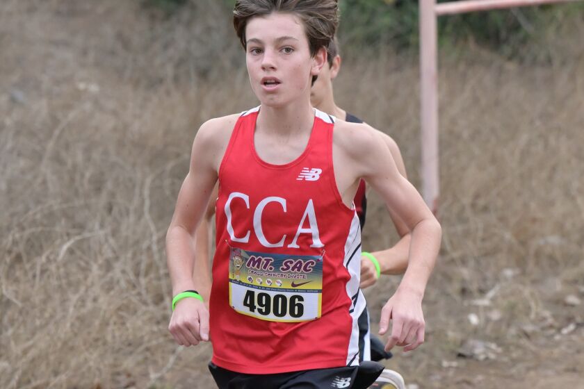 Luca Caruso was the top finisher in the NCC JV Cluster meet,