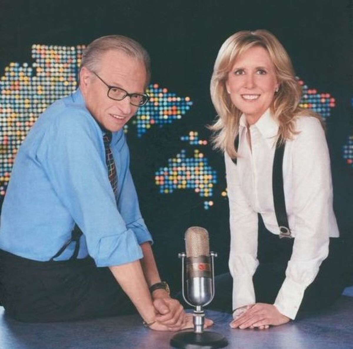 San Diegan Wendy Walker, right, produced the show of talk host Larry King from 1993 through 2010. He died Jan. 23.