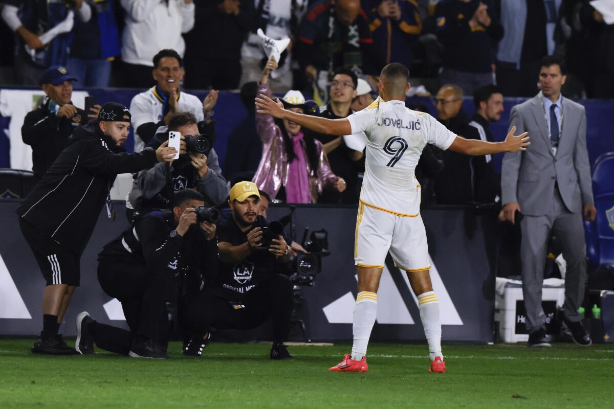 Los Angeles Galaxy forward Dejan Joveljic