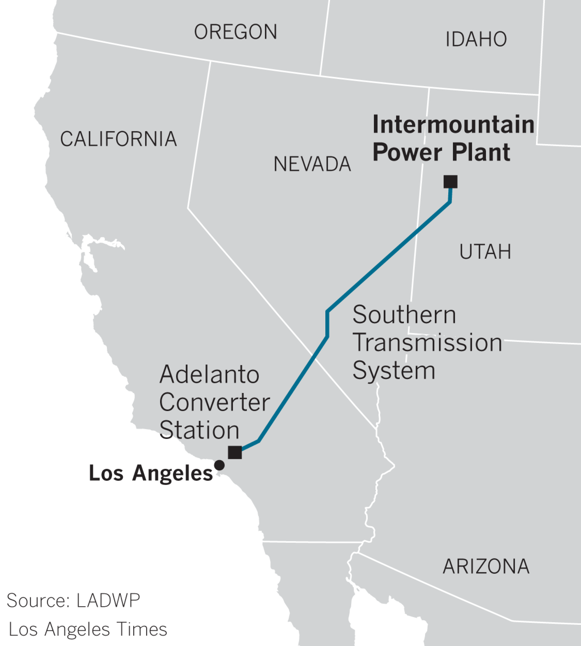Intermountain Power Plant map