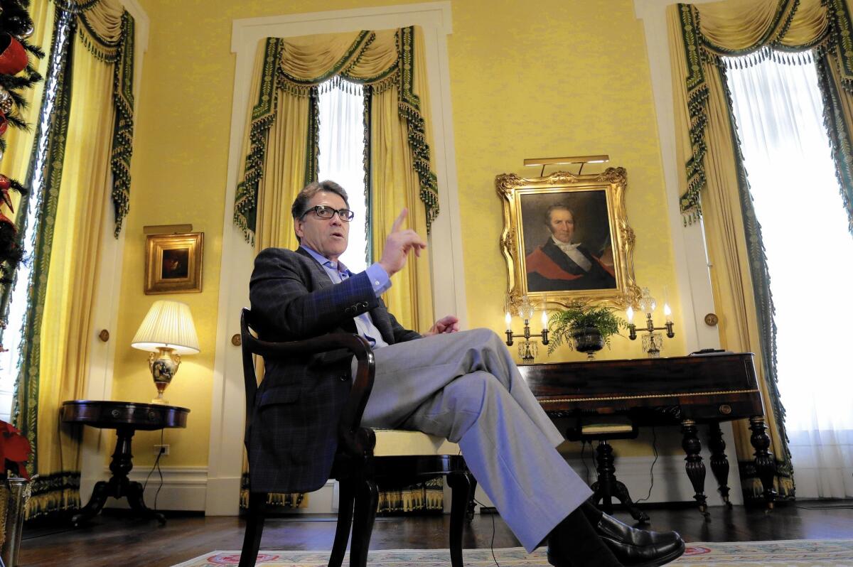 Gov. Rick Perry leaves office Tuesday after a record 14-plus years as Texas' chief executive.
