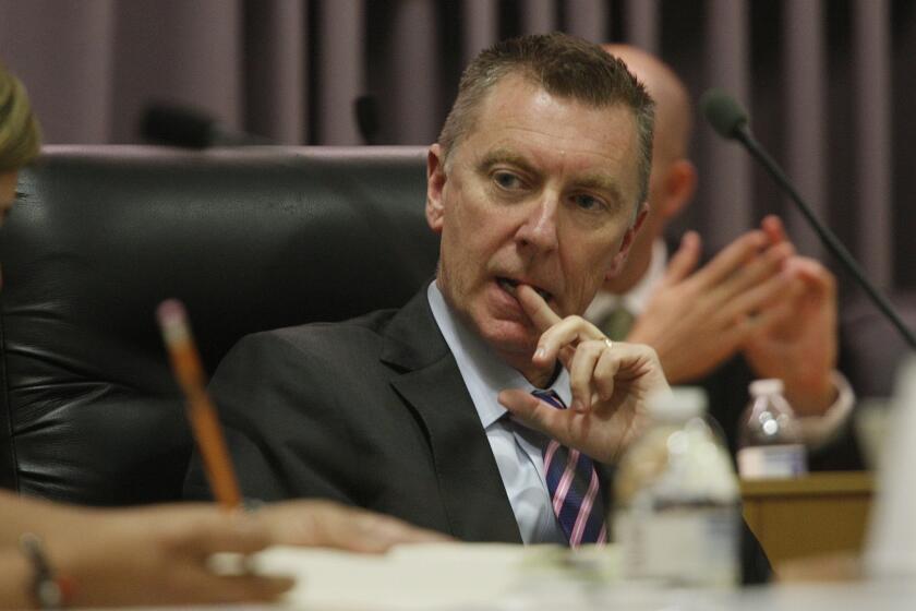 LAUSD Supt. John Deasy at a board meeting in August.