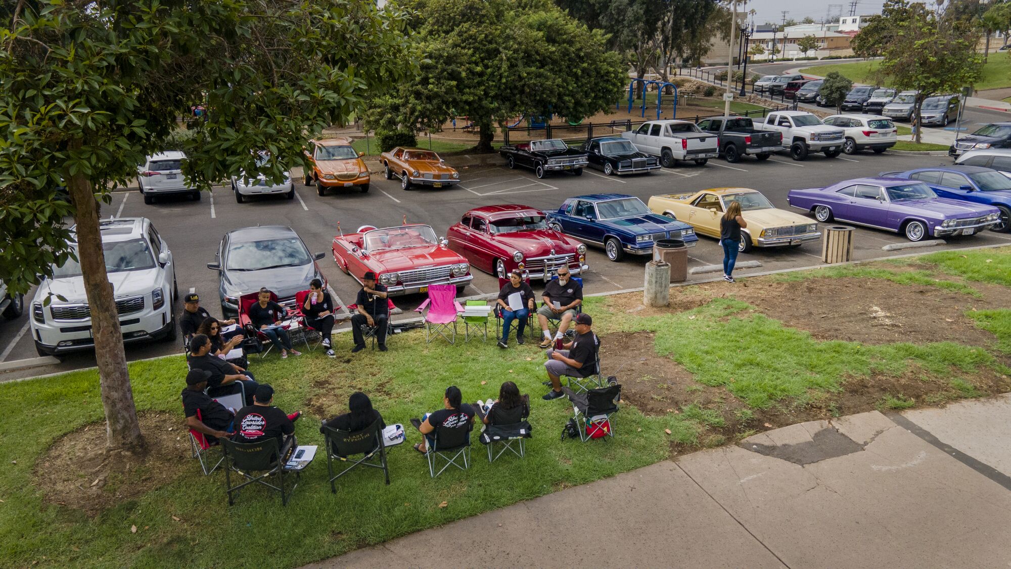 The United Lowrider Coalition meets at Kimball Park