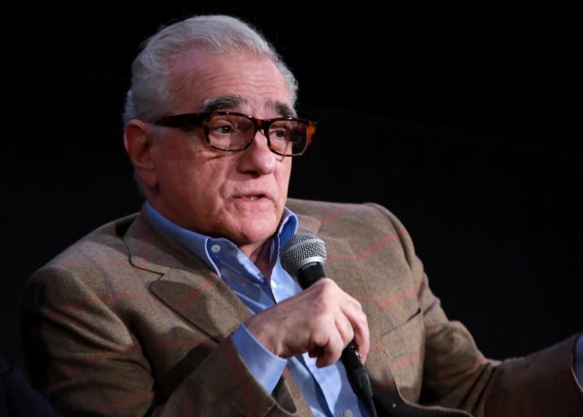 Martin Scorsese speaks at an American Cinematheque tribute.