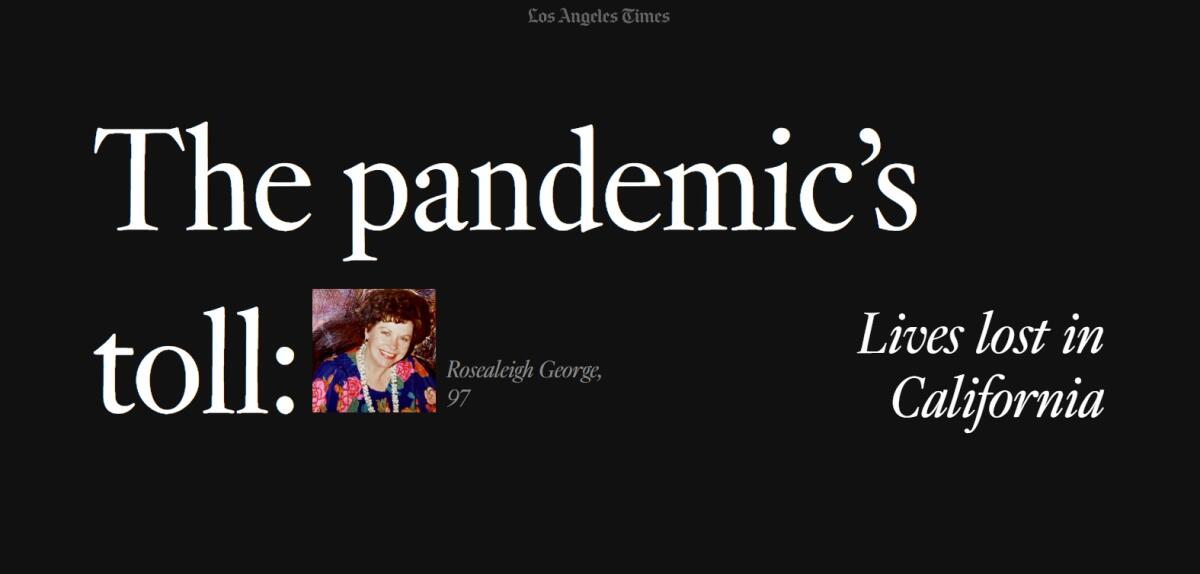 LA Times: The Pandemic's Toll project