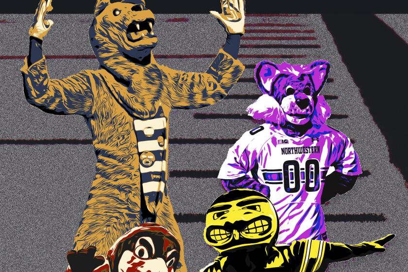 Big 10 mascots that USC and UCLA will be traveling to play during their inaugural season in the Big 10. 