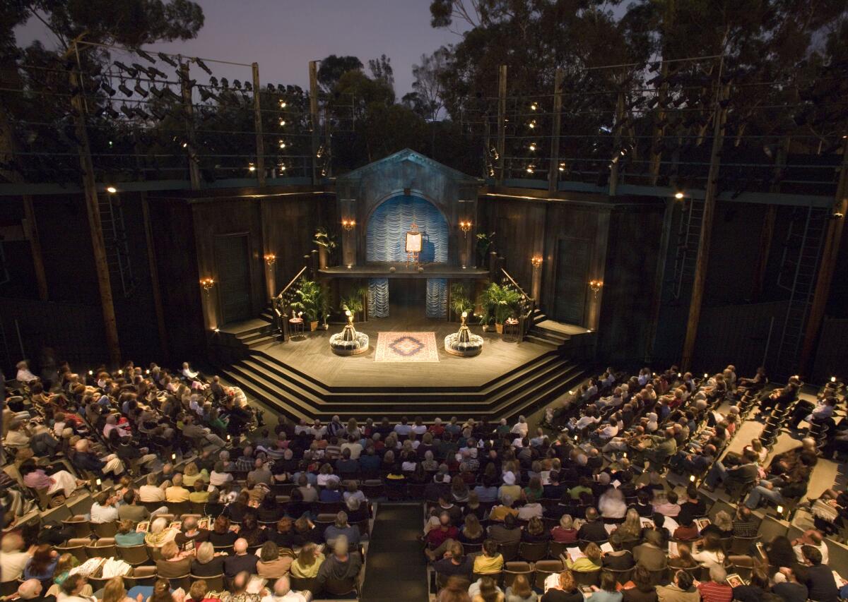 A full house at The Old Globe's Lowell Davies Festival Theatre in Balboa Park.  