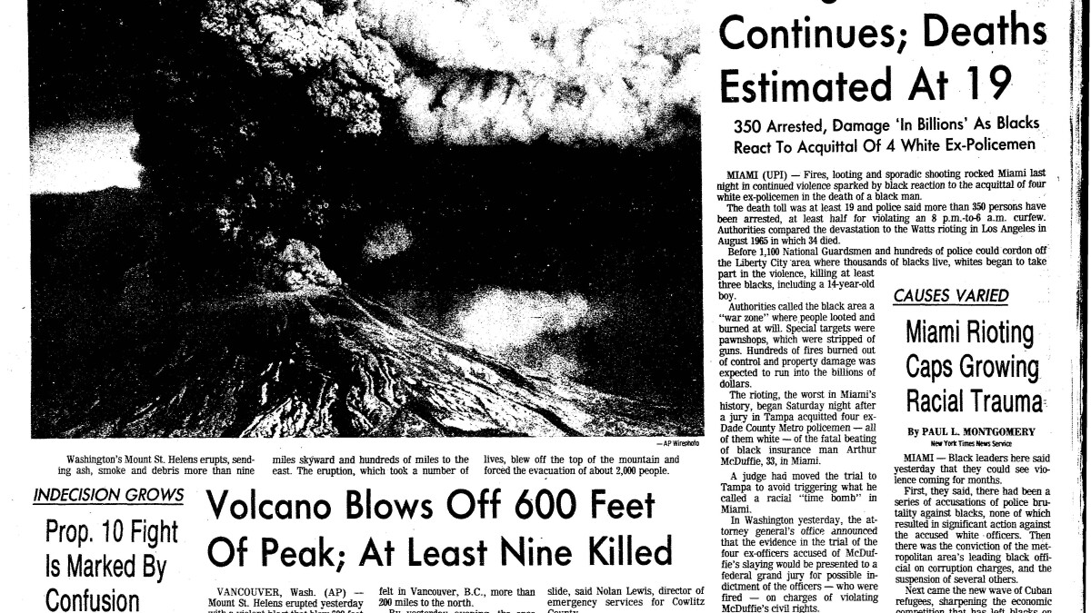From the Archives: Remembering Mount St. Helens' deadly 1981 eruption - The San Diego Union-Tribune