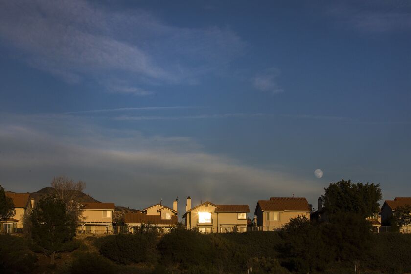 The late afternoon sun casts a warm glow on ridgeline homes in Porter Ranch. The comunity has survived wildfires, hurricane-force winds and a massive earthquake -- it is now contending with a disruptive natural gas leak.