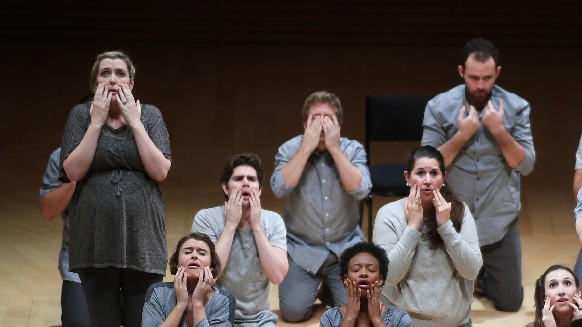 Los Angeles Master Chorale performs the premiere of a work by Orlando di Lasso at Walt Disney Concert Hall.