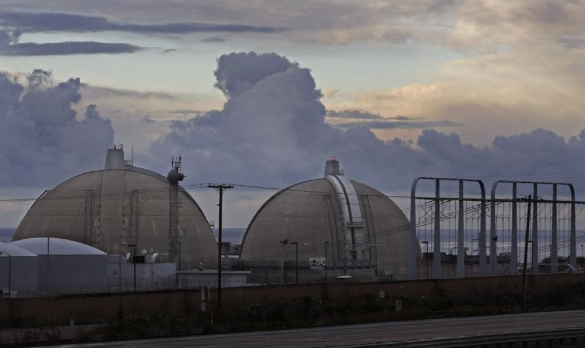 The twin domes of the San Onofre Nuclear Generating Station.