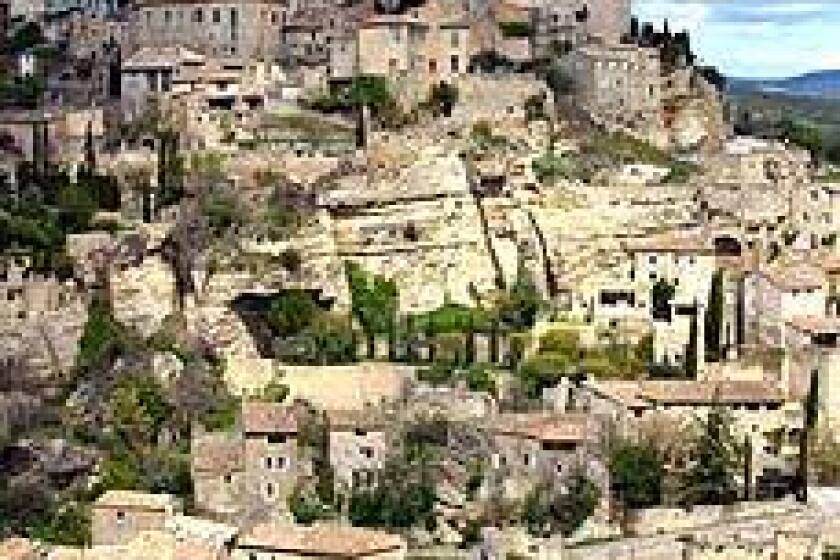 The French village of Gordes is about four miles from the Maison Gouin shop-restaurant.