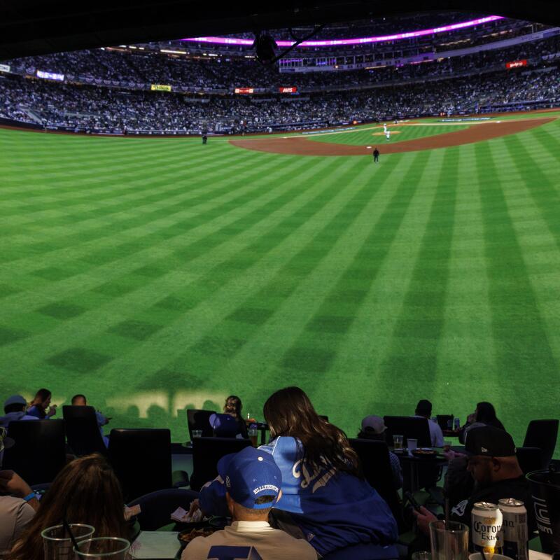 'It’s such as you’re on the recreation.' Followers get pleasure from cheering on Dodgers at immersive Cosm venue 1 Dodgers fans take in Game 3 of the World Series at Cosm.
